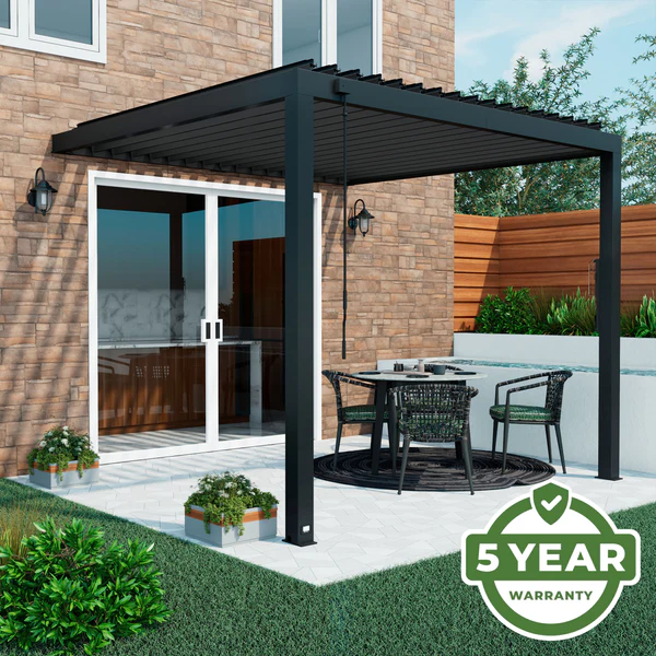 We’re so confident in the durability and longevity of our outdoor pergolas that we offer an industry-leading 5-year warranty to protect your investment.