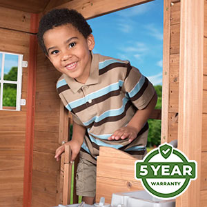 We’re so confident in the durability and longevity of our playhouses that we offer an industry-leading 5 Year Warranty.