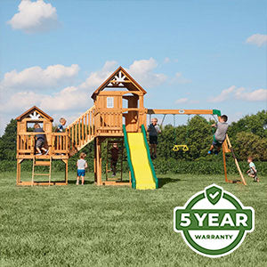 We’re so confident in the durability and longevity of our swing sets that we offer an industry-leading 5 Year Warranty on all models.