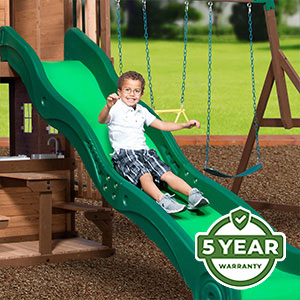 We’re so confident in the durability and longevity of our swing sets that we offer an industry-leading 5 Year Warranty on all models.