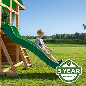 We’re so confident in the durability and longevity of our swing sets that we offer an industry-leading 5 Year Warranty on all models.