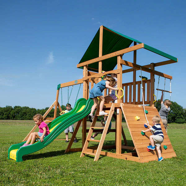 We work hard to make sure your swing set features design elements as stylish as they are strong.