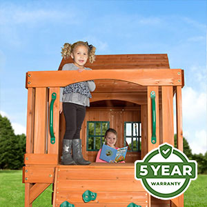 We’re so confident in the durability and longevity of our swing sets that we offer an industry-leading 5 Year Warranty on all models.