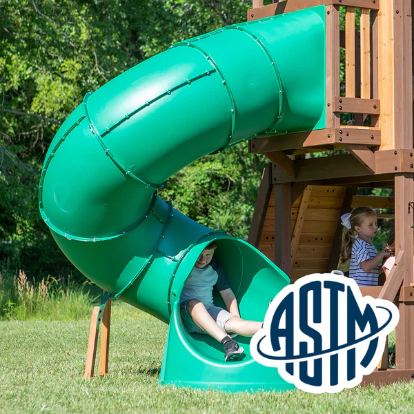 With performance testing for children up to 11 years old, our swing sets surpass industry benchmarks and meet or exceed ASTM safety standards for outdoor playground equipment.