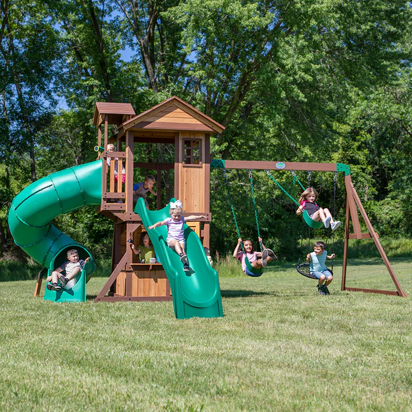 We work hard to make sure your swing set features design elements as stylish as they are strong.