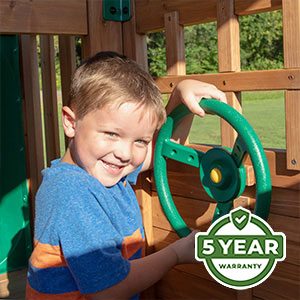 We’re so confident in the durability and longevity of our swing sets that we offer an industry-leading 5 Year Warranty on all models.