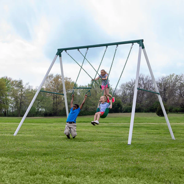 We work hard to make sure your swing set features design elements as stylish as they are strong.