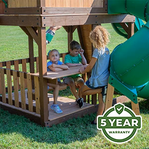 We’re so confident in the durability and longevity of our swing sets that we offer an industry-leading 5 Year Warranty on all models.