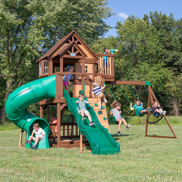 We work hard to make sure your swing set features design elements as stylish as they are strong.