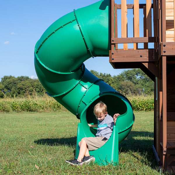 Our wooden swing sets offer a wide range of sizes, features, and styles that will turn any backyard into a playground.