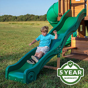 We’re so confident in the durability and longevity of our swing sets that we offer an industry-leading 5 Year Warranty on all models.