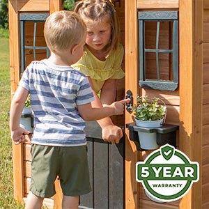 We’re so confident in the durability and longevity of our playhouses that we offer an industry-leading 5 Year Warranty.