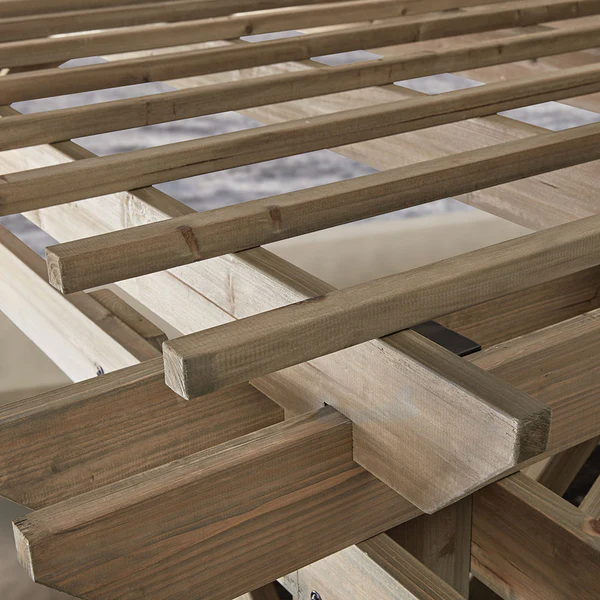 Sturdy posts, galvanized steel hardware, well-designed beams and rafters — it's all part of our commitment to ensure you have a beautiful pergola that can stand up to nearly anything.