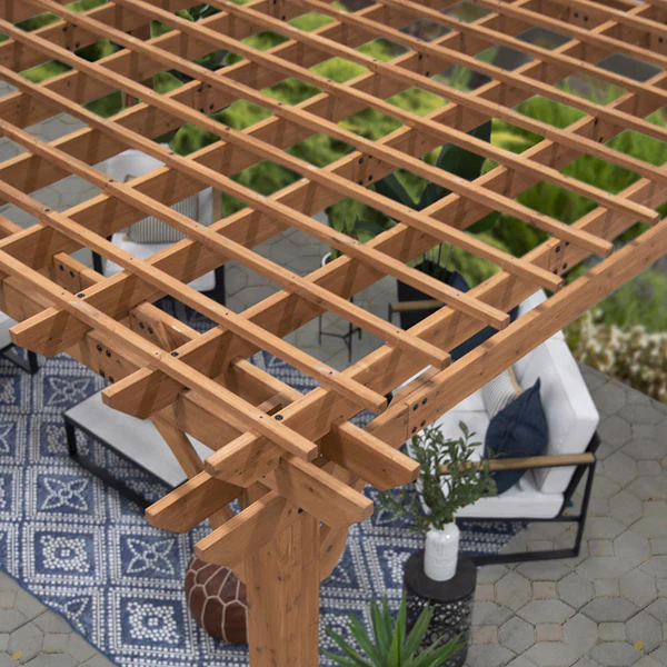 Sturdy posts, galvanized steel hardware, well-designed beams and rafters — it's all part of our commitment to ensure you have a beautiful pergola that can stand up to nearly anything.