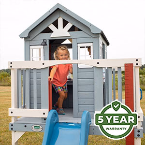 We’re so confident in the durability and longevity of our playhouses that we offer an industry-leading 5 Year Warranty.