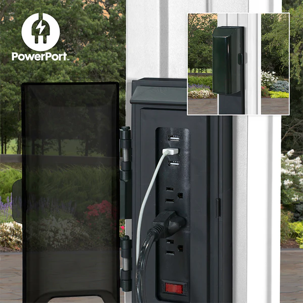 Enjoy the convenience of having multiple power options as you relax under your pergola. Our Patented PowerPort™ includes 3 USB and 3 120V outlets to power all of your electronic needs.