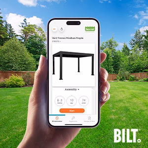 Supported assembly with the step-by-step 3D interactive BILT® app. We’re with you every step of the way to ease the assembly process.