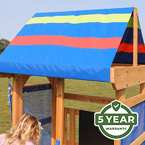 We’re so confident in the durability and longevity of our swing sets that we offer an industry-leading 5 Year Warranty on all models.
