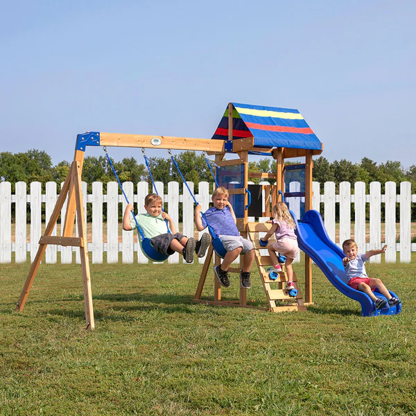 We work hard to make sure your swing set features design elements as stylish as they are strong.