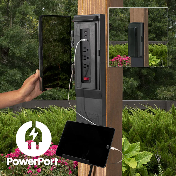 Enjoy the convenience of having multiple power options as you relax under your gazebo. Our Patented PowerPort™ includes 3 USB and 3 120V outlets to power all of your electronic needs.