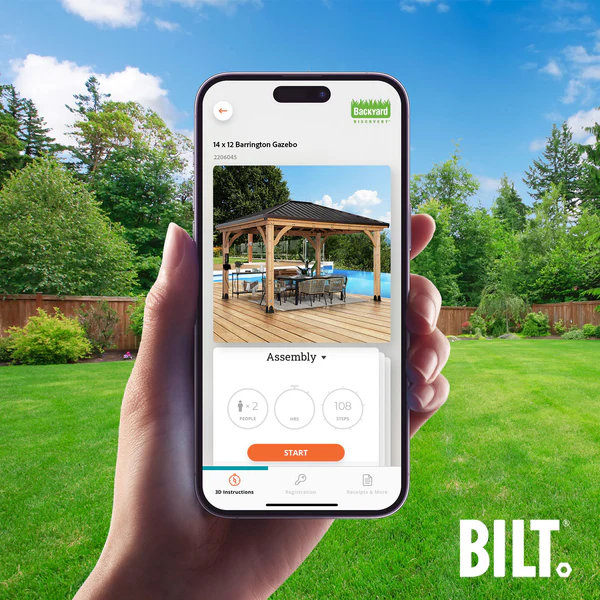 Supported assembly with the step-by-step 3D interactive BILT® app. We’re with you every step of the way to ease the assembly process.