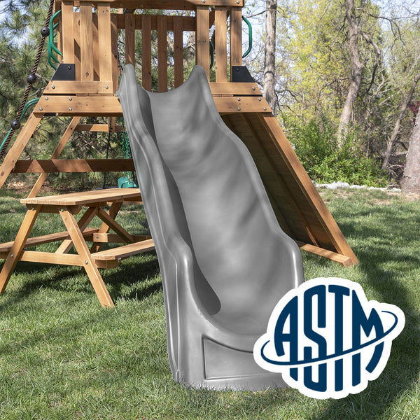 With performance testing for children up to 11 years old, our swing sets surpass industry benchmarks and meet or exceed ASTM safety standards for outdoor playground equipment.