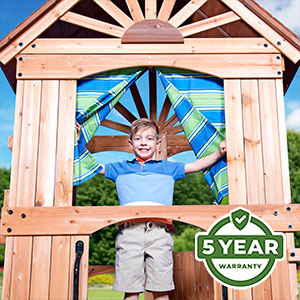 We’re so confident in the durability and longevity of our swing sets that we offer an industry-leading 5 Year Warranty on all models.