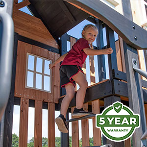 We’re so confident in the durability and longevity of our swing sets that we offer an industry-leading 5 Year Warranty on all models.