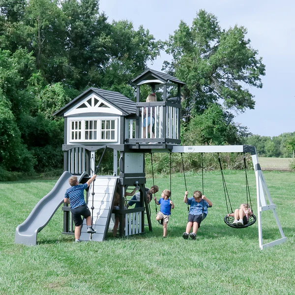 We work hard to make sure your swing set features design elements as stylish as they are strong.