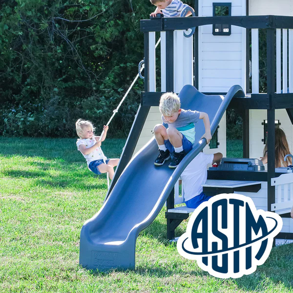 With performance testing for children up to 11 years old, our swing sets surpass industry benchmarks and meet or exceed ASTM safety standards for outdoor playground equipment.
