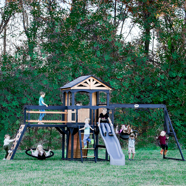 We work hard to make sure your swing set features design elements as stylish as they are strong.