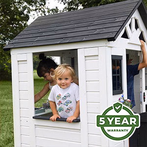 We’re so confident in the durability and longevity of our playhouses that we offer an industry-leading 5 Year Warranty.