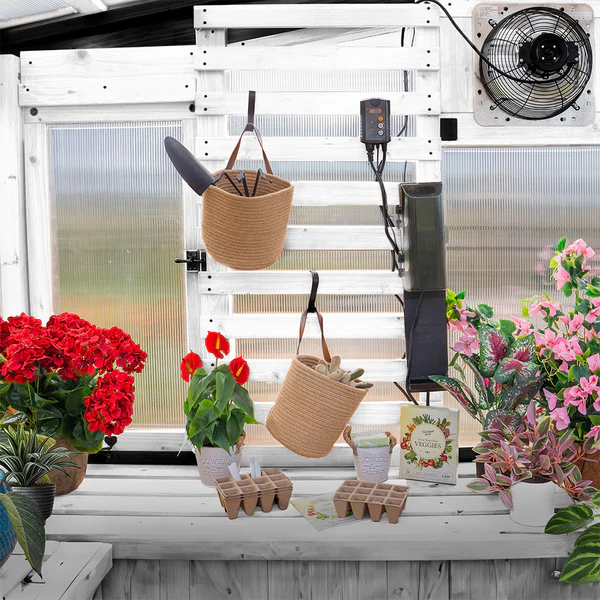 Feed your family organic, healthy foods. The greenhouse gives you a jumpstart to growing seeds by extending the growing season.