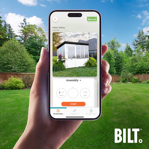 Everything comes ready to assemble, pre-cut, pre-drilled, and with assembly instructions supported by the 3D interactive BILT® app.