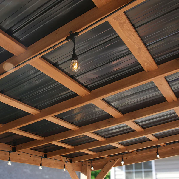 Sturdy cedar posts, galvanized steel hardware, corrosion-resistant steel roofs — it’s all part of our commitment to ensure you have a beautiful gazebo that can stand up to anything.