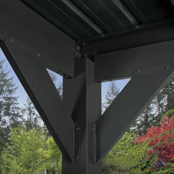 Sturdy cedar posts, galvanized steel hardware, corrosion-resistant steel roofs — it’s all part of our commitment to ensure you have a beautiful gazebo that can stand up to anything.