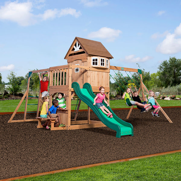 We work hard to make sure your swing set features design elements as stylish as they are strong.