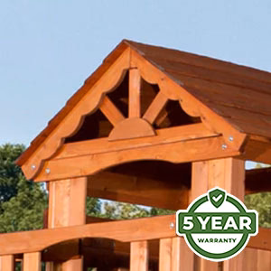 We’re so confident in the durability and longevity of our swing sets that we offer an industry-leading 5 Year Warranty on all models.