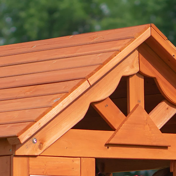 Cedar is a naturally rot-resistant structure, remains good-looking for years, and doesn’t absorb much heat so it can stay cool to the touch on the hottest days.