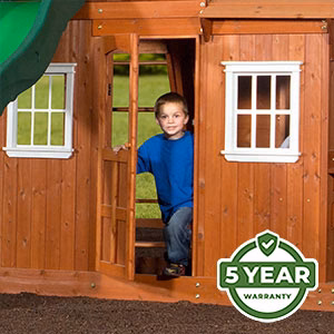 We’re so confident in the durability and longevity of our swing sets that we offer an industry-leading 5 Year Warranty on all models.