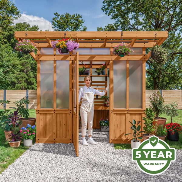 We’re so confident in the durability and longevity of our greenhouses that we offer an industry-leading 5-year warranty to protect your investment.