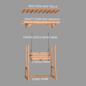 Callahan Pergola Swing Exploded View