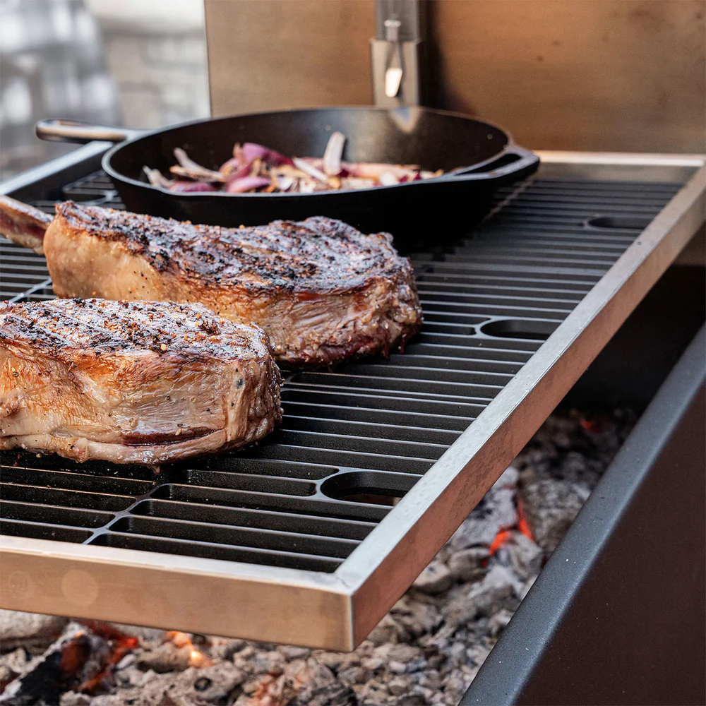 304 stainless steel grate frame and brasero designed for optimal airflow.